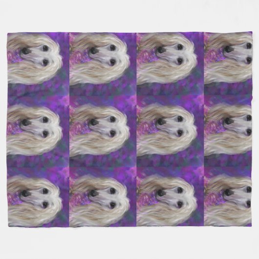 AFGHAN HOUND FLEECEDECKE (Vorderseite (Horizontal))