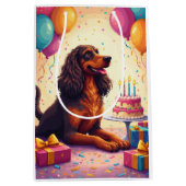 Afghan Hound Geburtstagsfeier Mittlere Geschenktüte (Vorderseite)