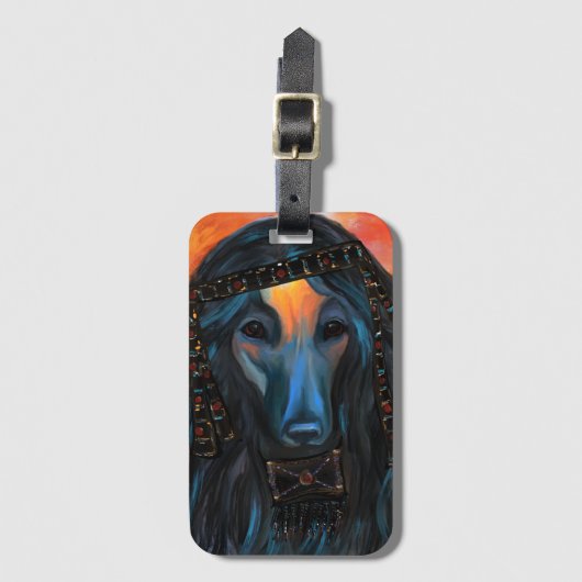 Afghan Hound Gepäckanhänger (Vorderseite Vertikal)