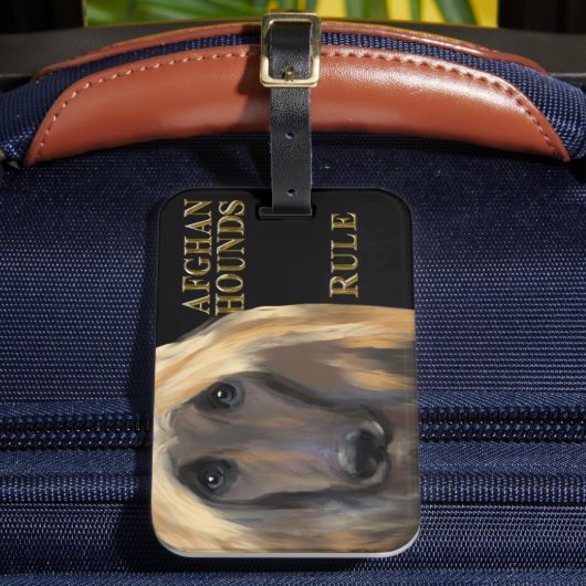 AFGHAN HOUND GEPÄCKANHÄNGER (Vorderseite Insitu 2)