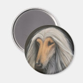 Afghan Hound-Geschenk Magnet (Vorderseite/Rückseite)