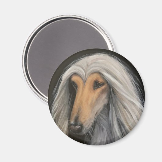 Afghan Hound-Geschenk Magnet (Vorderseite/Rückseite)