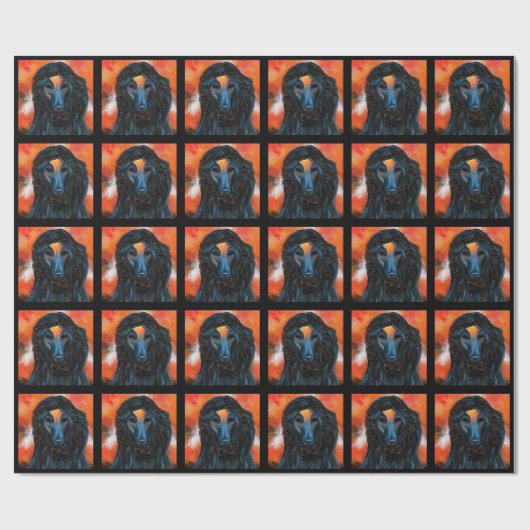 Afghan Hound Geschenkpapier (Flach)