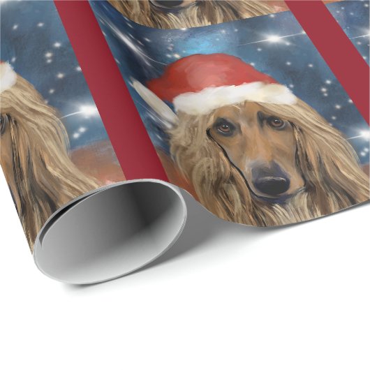AFGHAN HOUND GESCHENKPAPIER (Rolleneckpunkt)
