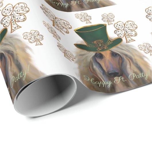AFGHAN HOUND GESCHENKPAPIER (Rolleneckpunkt)