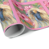 Afghan Hound Geschenkpapier (Rolleneckpunkt)