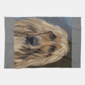 Afghan Hound Geschirrtuch (Horizontal)