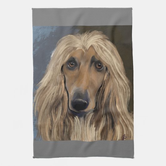 Afghan Hound Geschirrtuch (Vertikal)