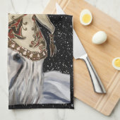 AFGHAN HOUND GESCHIRRTUCH (Viertel Falte)