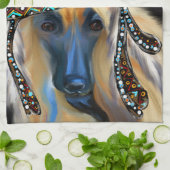 Afghan Hound Geschirrtuch (Gefaltet)