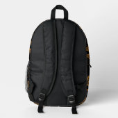 AFGHAN HOUND GOLD BEDRUCKTER RUCKSACK (Rückseite)