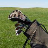 AFGHAN HOUND GOLD  GOLF HEADCOVER (In SItu)