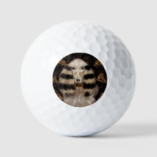 AFGHAN HOUND GOLD  GOLFBALL (Vorderseite)