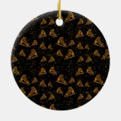 AFGHAN HOUND GOLD  KERAMIK ORNAMENT (Hinten)