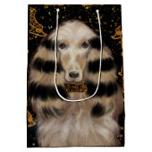 AFGHAN HOUND GOLD  MITTLERE GESCHENKTÜTE (Rückseite)