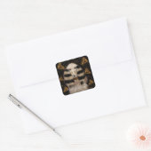 AFGHAN HOUND GOLD QUADRATISCHER AUFKLEBER (Umschlag)