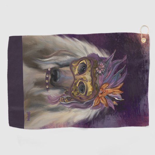 AFGHAN HOUND GOLFHANDTUCH (Horizontal)