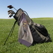 AFGHAN HOUND GOLFHANDTUCH (Gras)