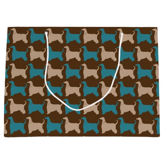 Afghan Hound Große Geschenktüte (Vorderseite)