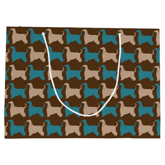 Afghan Hound Große Geschenktüte (Rückseite)
