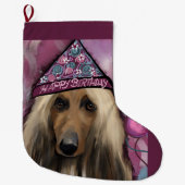 Afghan Hound Großer Weihnachtsstrumpf (Vorderseite)