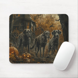 Afghan Hound Halloween Nacht Hunde Delight  Mousepad
