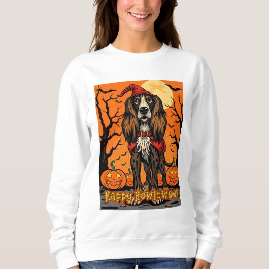 Afghan Hound Happy Howloween Sweatshirt (Vorderseite)