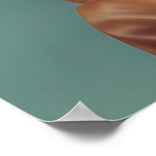 Afghan Hound Hipster Dog Poster (Ecke)