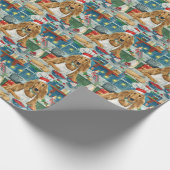 Afghan Hound Holiday Baking: Feierliche Weihnachte Geschenkpapier (Ecke)