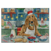 Afghan Hound Holiday Baking: Feierliche Weihnachte Schneidebrett (Vorderseite)