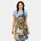 Afghan Hound Holiday Baking: Feierliche Weihnachte Schürze (Getragen)