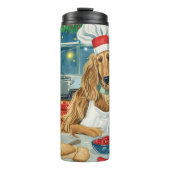 Afghan Hound Holiday Baking: Feierliche Weihnachte Thermosbecher (Vorderseite)