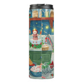 Afghan Hound Holiday Baking: Feierliche Weihnachte Thermosbecher (Rückseite)