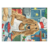 Afghan Hound Holiday Baking: Feierliche Weihnachte Tischdecke (Vorderseite (Horizontal))