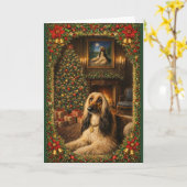 Afghan Hound Holiday Christmas Card Karte (Gelbe Blume)