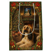 Afghan Hound Holiday Christmas  Mittlere Geschenktüte (Rückseite)