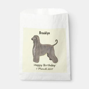 Afghan Hound Hund Cartoon-Illustration Geschenktütchen