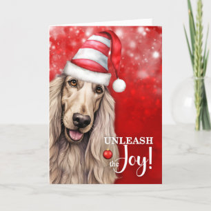 Afghan Hound Hund Entfessle die Freude Weihnachten