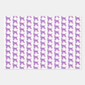 Afghan Hound Hund Silhouette Lila Happy Birthday Geschenkpapier Set (Vorderseite 3)