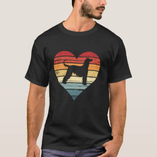 Afghan Hound Hund Vintag Retro Herz Mama Vater Ges T-Shirt