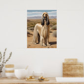 Afghan Hound - Hundekunst drucken Poster (Küche)