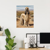 Afghan Hound - Hundekunst drucken Poster (Heimbüro)