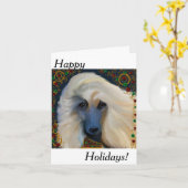 Afghan Hound Karte (Gelbe Blume)