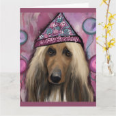 Afghan Hound Karte (Gelbe Blume)