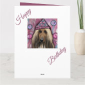 Afghan Hound Karte (Rückseite)