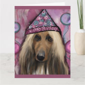 Afghan Hound Karte (Vorderseite)