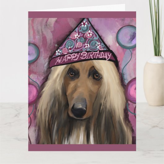 Afghan Hound Karte (Vorderseite)