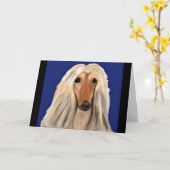 Afghan Hound Karte (Gelbe Blume)