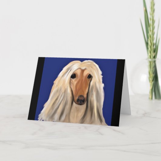 Afghan Hound Karte (Vorderseite)