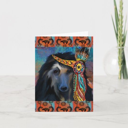 Afghan Hound Karte (Vorderseite)